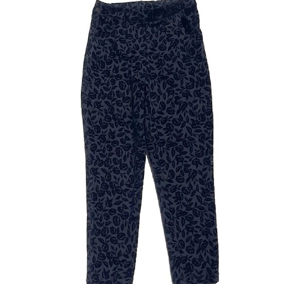 NWOT $198 FOR LOVE AND LEMONS VELVET MIDNIGHT CAPRI PANTS SIZE S - Picture 3 of 6